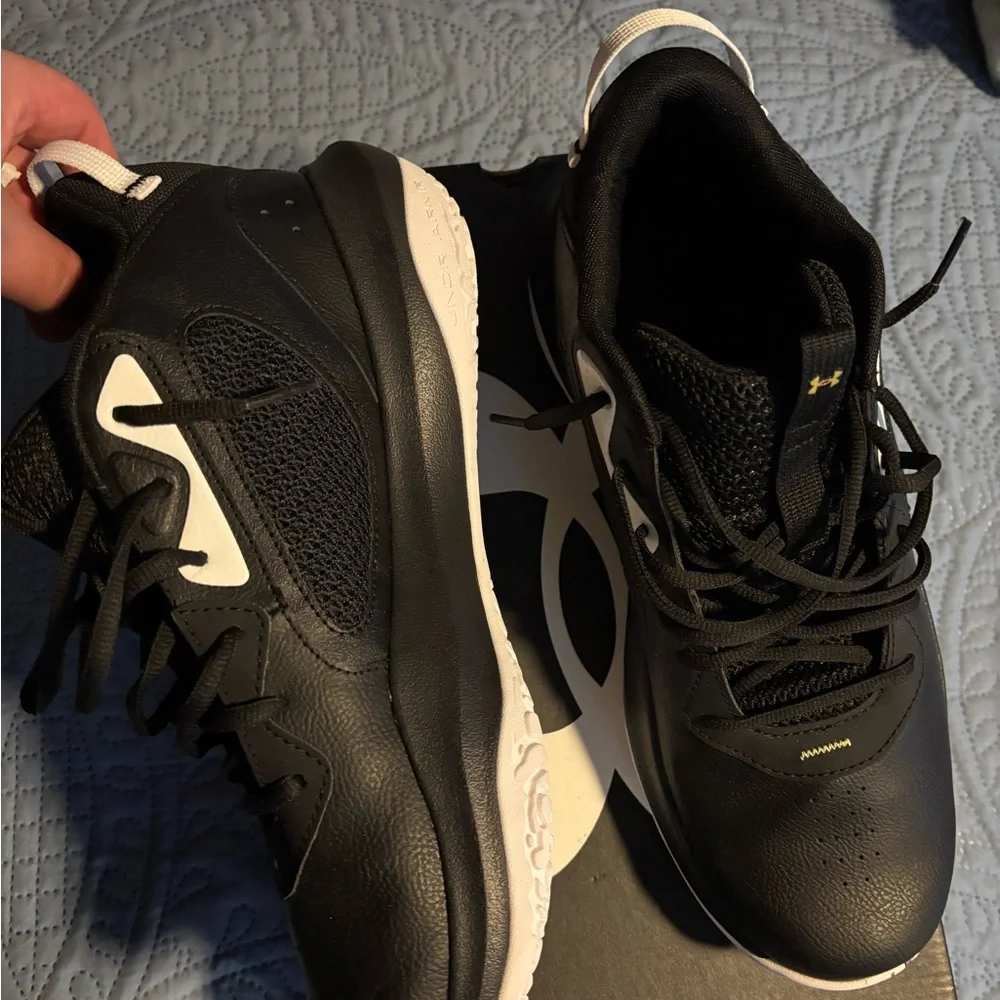 Under Armour Lockdown 6 Unisex Black Athletic Shoes Size 13 - Picture 6 of 9